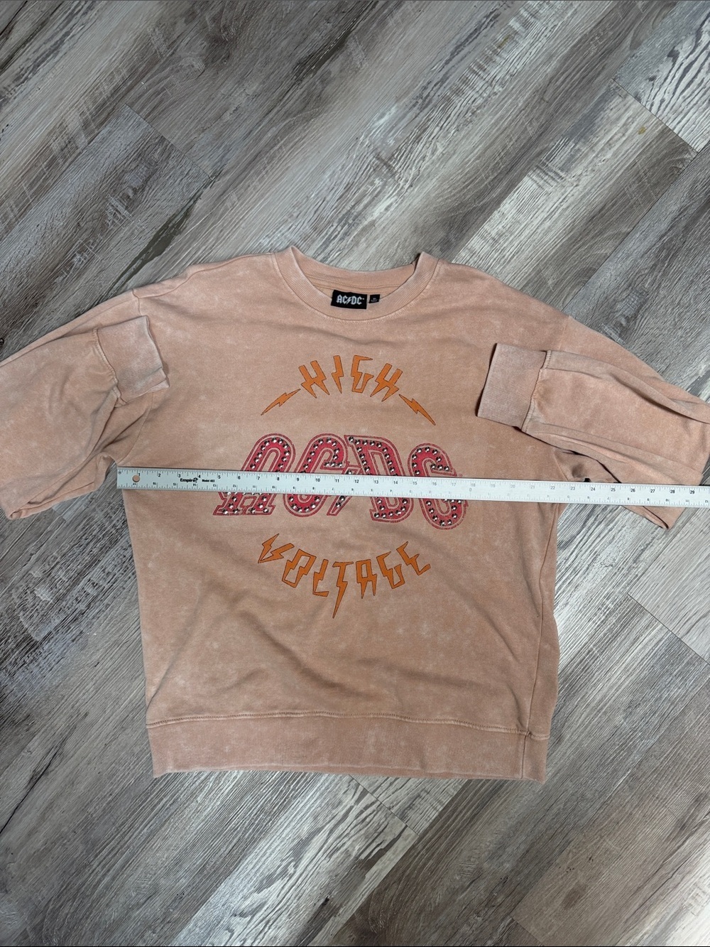 AC/DC Blush Pink 'High Voltage' Crewneck Sweatshirt - Picture 4 of 5